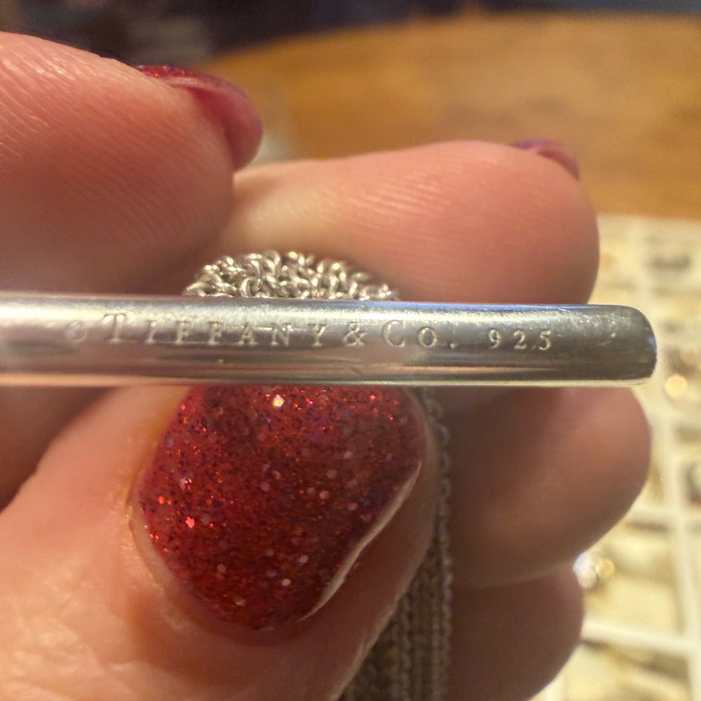 Auth Tiffany & Co. Silver Heart Multi-Chain Toggle Bracelet 6.75 L Send Offer - Picture 3 of 9